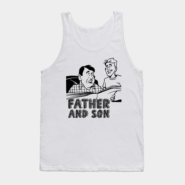 Father son reading paper Tank Top by williamarmin